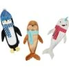 Frisco Holiday Arctic Friends Stuffing-Free Skinny Plush Squeaky Dog Toy -Optimal Pet Shop 739878 MAIN. AC SS1800 V1694812340