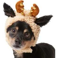 Frisco Sherpa Reindeer Dog & Cat Hat With Bells -Optimal Pet Shop 745646 PT2. AC SS1800 V1694800749