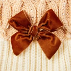 Frisco Cable Knit Dog & Cat Sweater Dress With Velvet Bow -Optimal Pet Shop 745838 PT6. AC SS1800 V1694794127