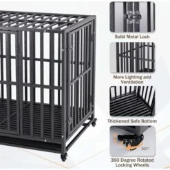 SMONTER Two Doors Heavy Duty Dog Crate -Optimal Pet Shop 904190 PT3. AC SS1800 V1688398360