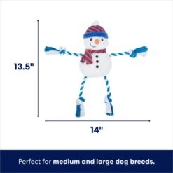 Frisco Holiday Snowman Plush With Rope Squeaky Dog Toy & Frisco Holiday Reindeer Plush With Rope Squeaky Dog Toy -Optimal Pet Shop 986174 PT2. AC SS1800 V1698257848