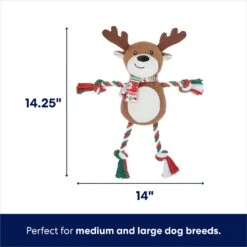Frisco Holiday Snowman Plush With Rope Squeaky Dog Toy & Frisco Holiday Reindeer Plush With Rope Squeaky Dog Toy -Optimal Pet Shop 986174 PT6. AC SS1800 V1698258115