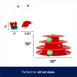 Frisco Holiday Santa Hat & Mistletoe Cat Tracks Cat Toy & Frisco Holiday Gingerbread Interactive Cat Scratcher Cat Toy With Catnip -Optimal Pet Shop 986246 PT2. AC SS1800 V1698258056