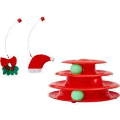 Frisco Holiday Santa Hat & Mistletoe Cat Tracks Cat Toy & Frisco Holiday Gingerbread Interactive Cat Scratcher Cat Toy With Catnip -Optimal Pet Shop 986246 PT3. AC SS1800 V1698258344