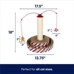 Frisco Holiday Santa Hat & Mistletoe Cat Tracks Cat Toy & Frisco Holiday Gingerbread Interactive Cat Scratcher Cat Toy With Catnip -Optimal Pet Shop 986246 PT6. AC SS1800 V1698258116