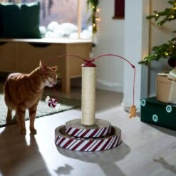 Frisco Holiday Santa Hat & Mistletoe Cat Tracks Cat Toy & Frisco Holiday Gingerbread Interactive Cat Scratcher Cat Toy With Catnip -Optimal Pet Shop 986246 PT8. AC SS1800 V1698257737