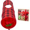 Frisco Holiday Buffalo Plaid Foldable Play Tunnel Cat Toy With Catnip & Frisco Holiday Festive Red Variety Pack Gift Box Cat Toy With Catnip, 14 Count -Optimal Pet Shop 986262 MAIN. AC SS1800 V1698258404