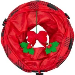 Frisco Holiday Buffalo Plaid Foldable Play Tunnel Cat Toy With Catnip & Frisco Holiday Festive Red Variety Pack Gift Box Cat Toy With Catnip, 14 Count -Optimal Pet Shop 986262 PT3. AC SS1800 V1698257736